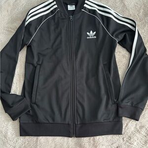 Adidas Kids Black and White Track Jacket